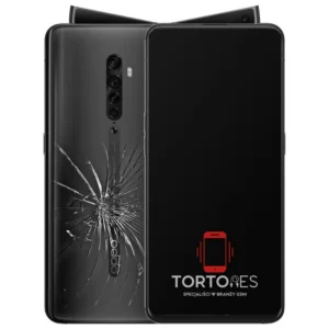 OPPO Reno2 z ilustracją pękniętej tylnej klapki - wymiana zbitej klapki