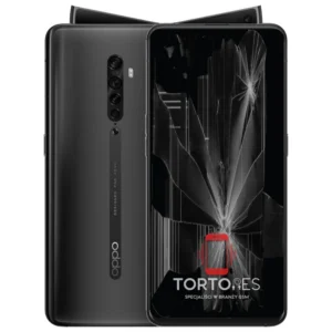 OPPO Reno2 z ilustracją pękniętego wyświetlacza - wymiana zbitego wyświetlacza