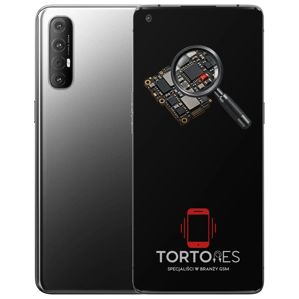 OPPO Reno3 Pro 5G z symbolem diagnostyki - diagnoza telefonu
