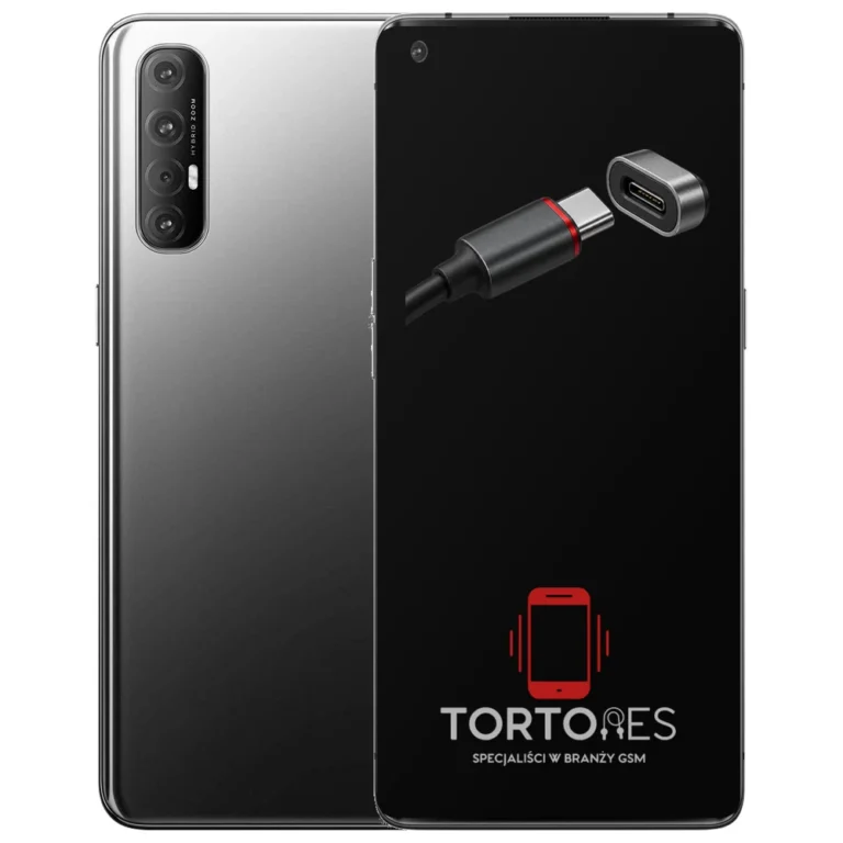 OPPO Reno3 Pro 5G z ilustracją złącza ładowania - naprawa złącza ładowania