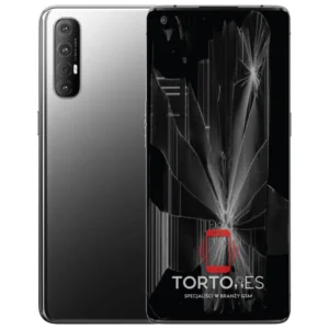 OPPO Reno3 Pro 5G z ilustracją pękniętego wyświetlacza - wymiana zbitego wyświetlacza