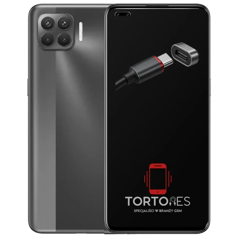 OPPO Reno4 Lite z ilustracją złącza ładowania - naprawa złącza ładowania