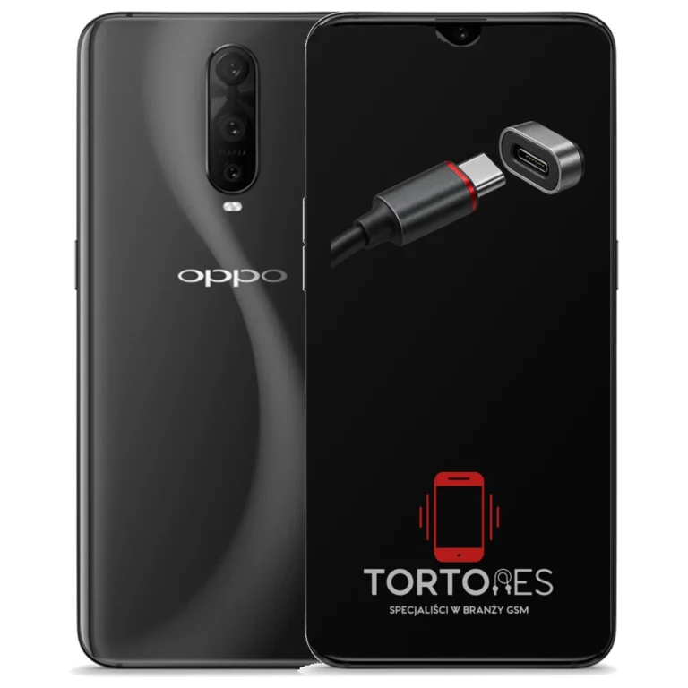 OPPO RX17 Pro z ilustracją złącza ładowania - naprawa złącza ładowania