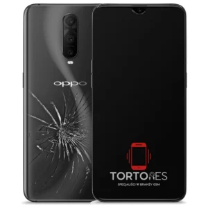 OPPO RX17 Pro z ilustracją pękniętej tylnej klapki - wymiana zbitej klapki