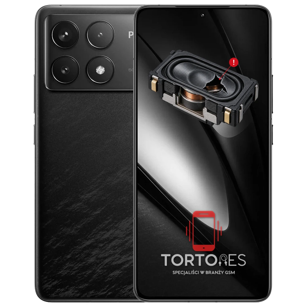 POCO F6 Pro z symbolem głośnika multimedialnego - wymiana głośnika multimedialnego