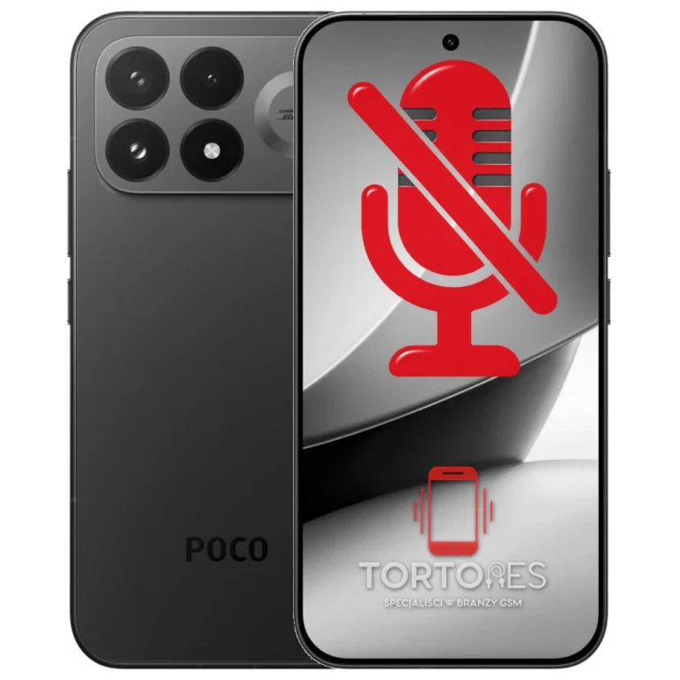 POCO F9 Pro z symbolem mikrofonu - naprawa mikrofonu