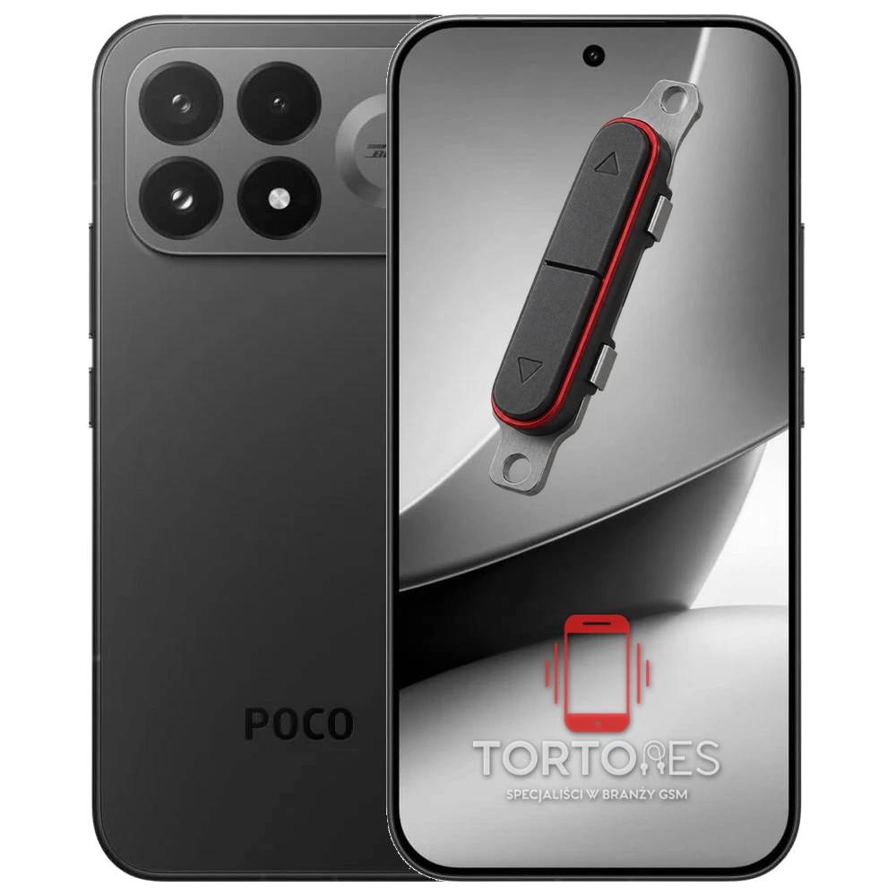 POCO F9 Pro z symbolem przycisków - naprawa przycisków włączania i głośności