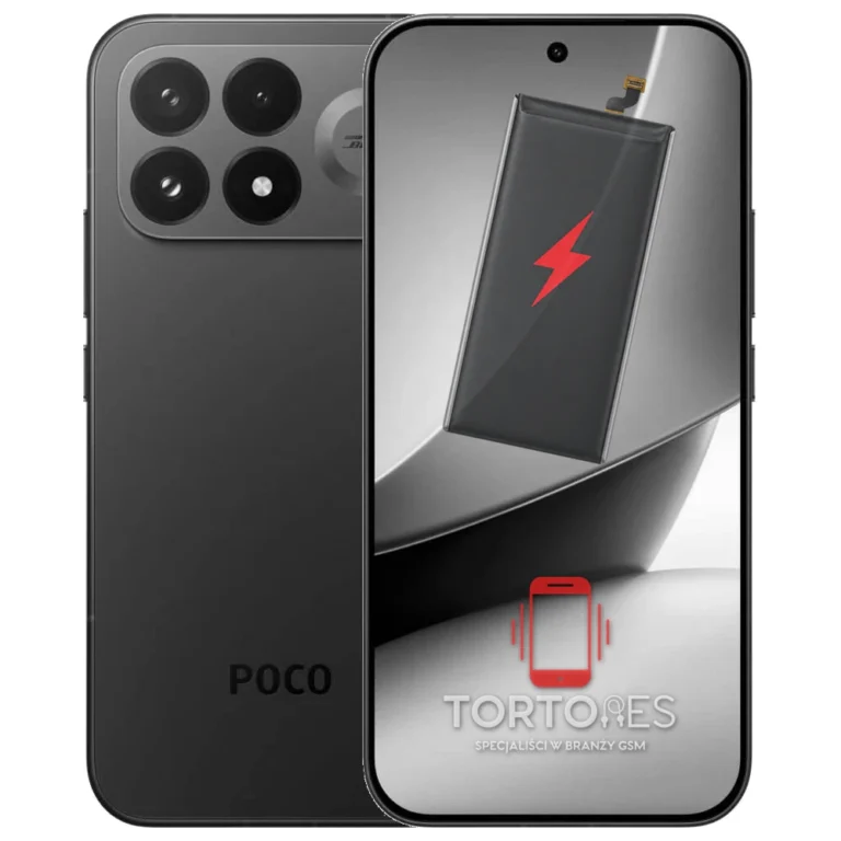 POCO F9 Pro z ilustracją baterii - wymiana baterii