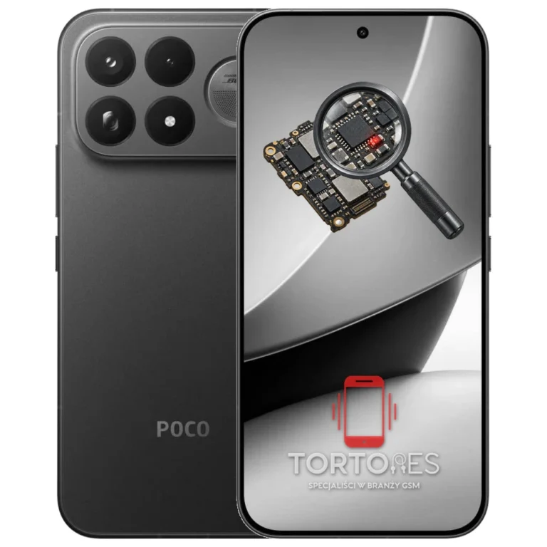 POCO F9 Ultra z symbolem diagnostyki - diagnoza telefonu