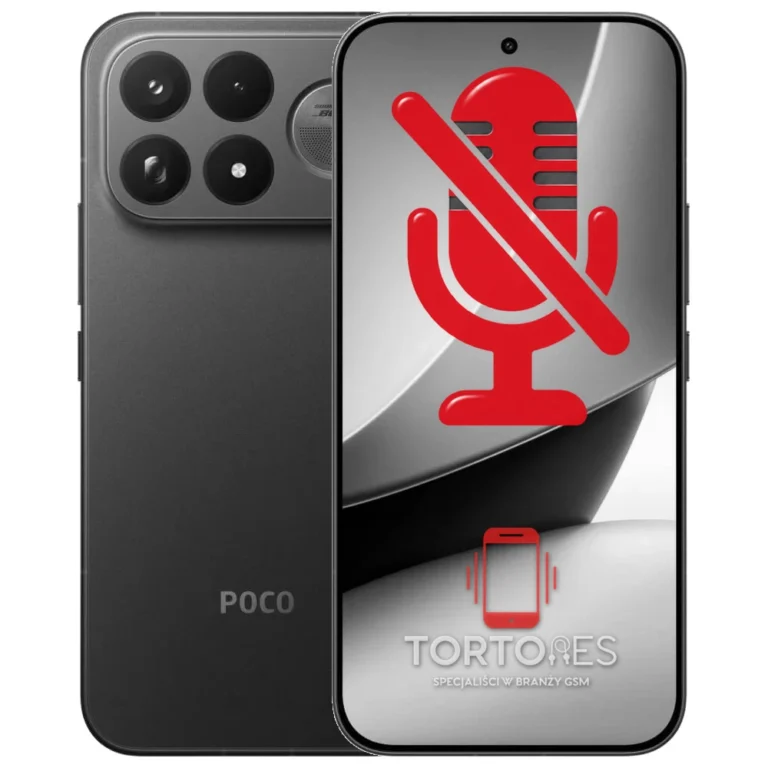 POCO F9 Ultra z symbolem mikrofonu - naprawa mikrofonu