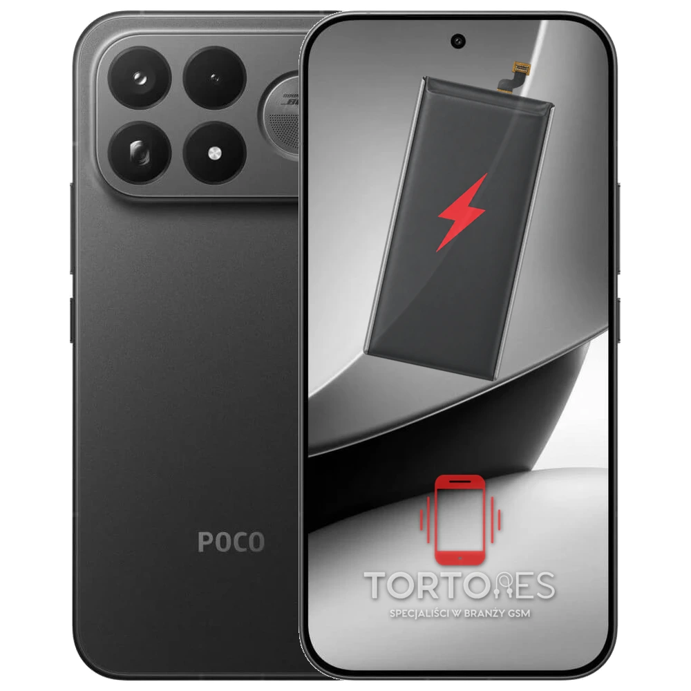 POCO F9 Ultra z ilustracją baterii - wymiana baterii