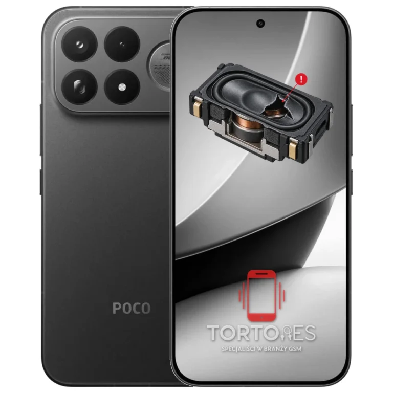 POCO F9 Ultra z symbolem głośnika multimedialnego - wymiana głośnika multimedialnego