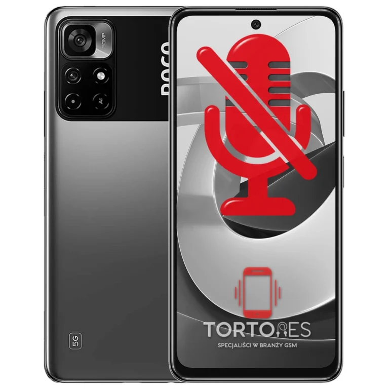 POCO M4 Pro 5G z symbolem mikrofonu - naprawa mikrofonu