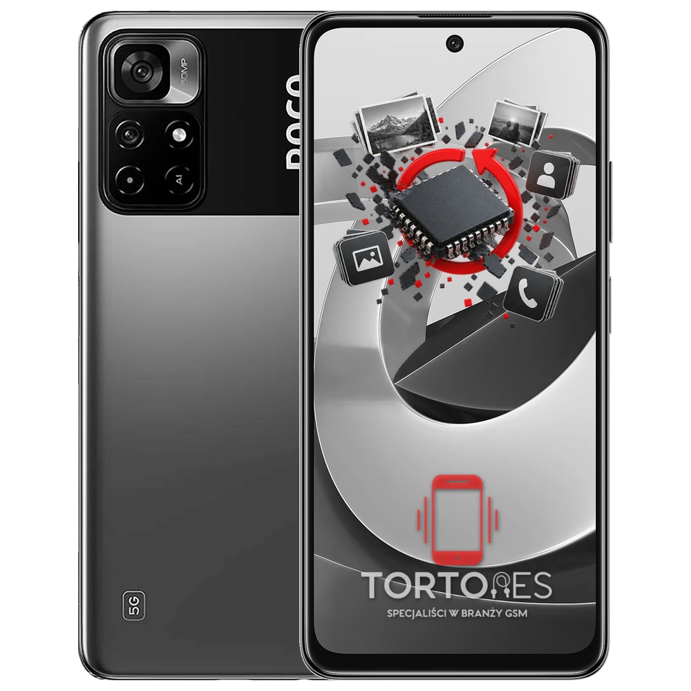 POCO M4 Pro 5G z ilustracją odzyskiwania danych - odzyskiwanie danych