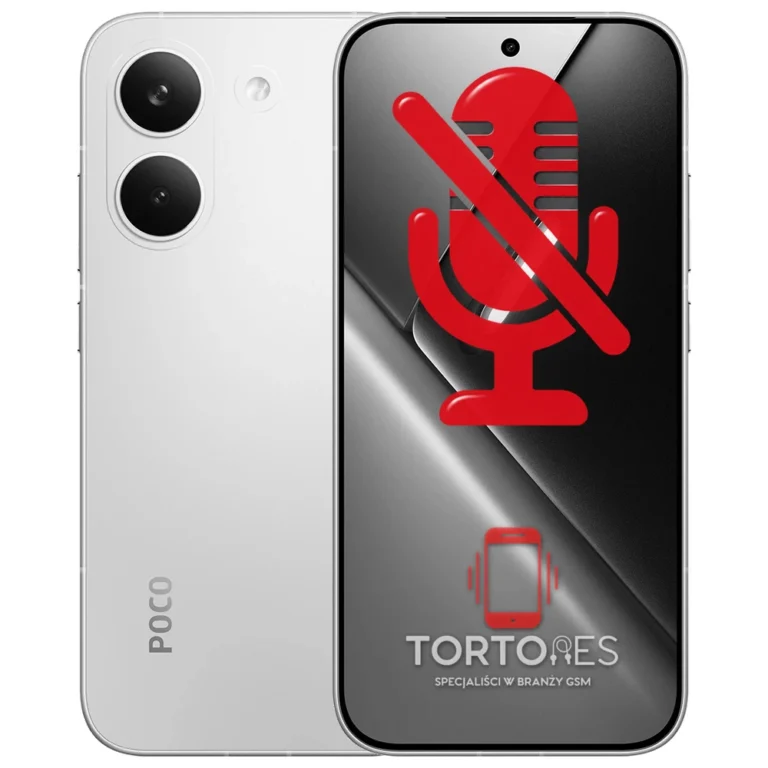 POCO X8 Pro z symbolem mikrofonu - naprawa mikrofonu