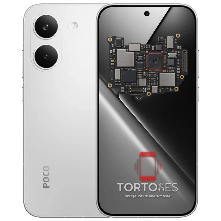 POCO X8 Pro z ilustracją płyty głównej - naprawa płyty głównej