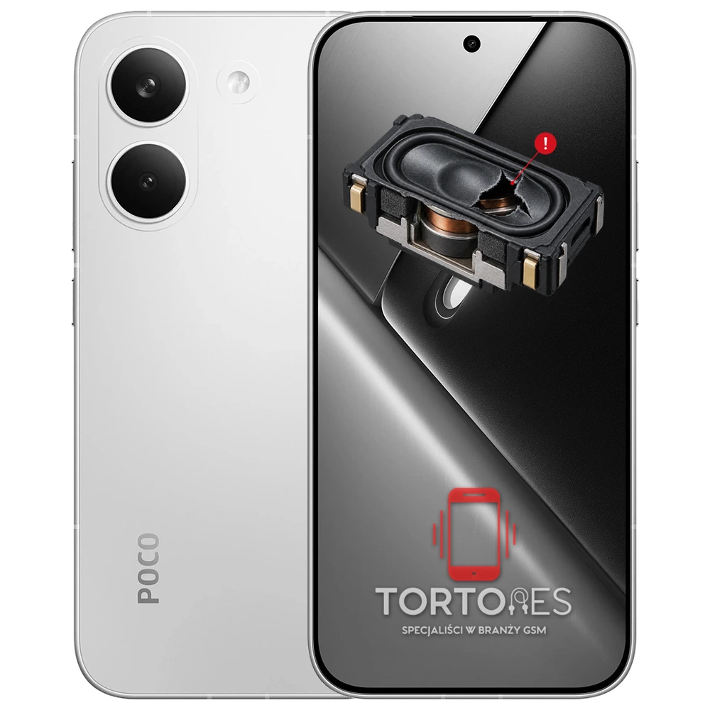 POCO X8 Pro z symbolem głośnika multimedialnego - wymiana głośnika multimedialnego