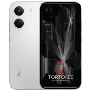 POCO X8 Pro z ilustracją pękniętego wyświetlacza - wymiana zbitego wyświetlacza