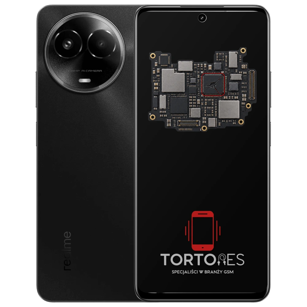 Realme 11 5G (global/EU) z ilustracją płyty głównej - naprawa płyty głównej