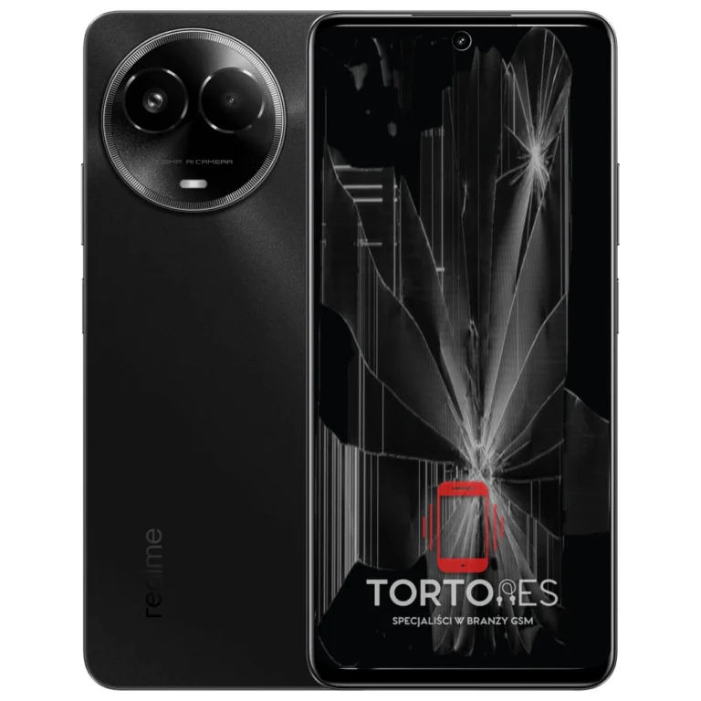 Realme 11 5G (global/EU) z ilustracją pękniętego wyświetlacza - wymiana zbitego wyświetlacza