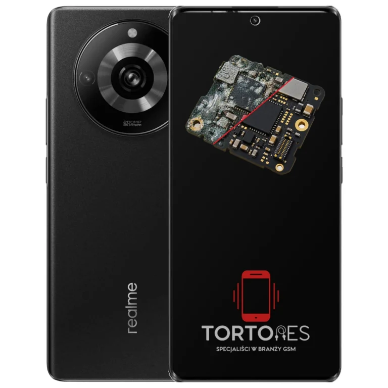 Realme 11 Pro+ 5G z ilustracją zalania - czyszczenie po zalaniu