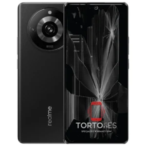 Realme 11 Pro+ 5G z ilustracją pękniętego wyświetlacza - wymiana zbitego wyświetlacza