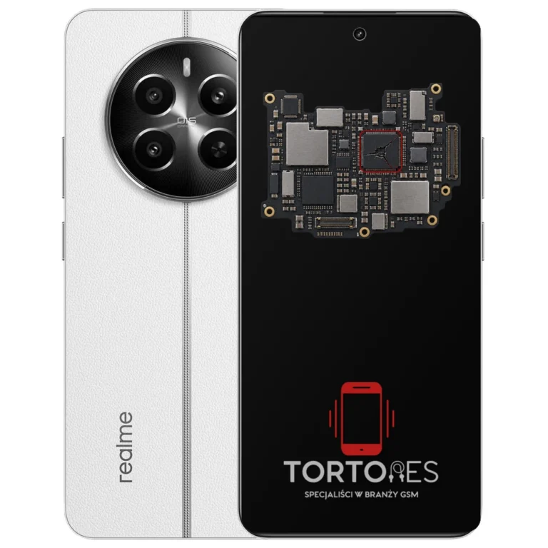 Realme 12+ 5G z ilustracją płyty głównej - naprawa płyty głównej