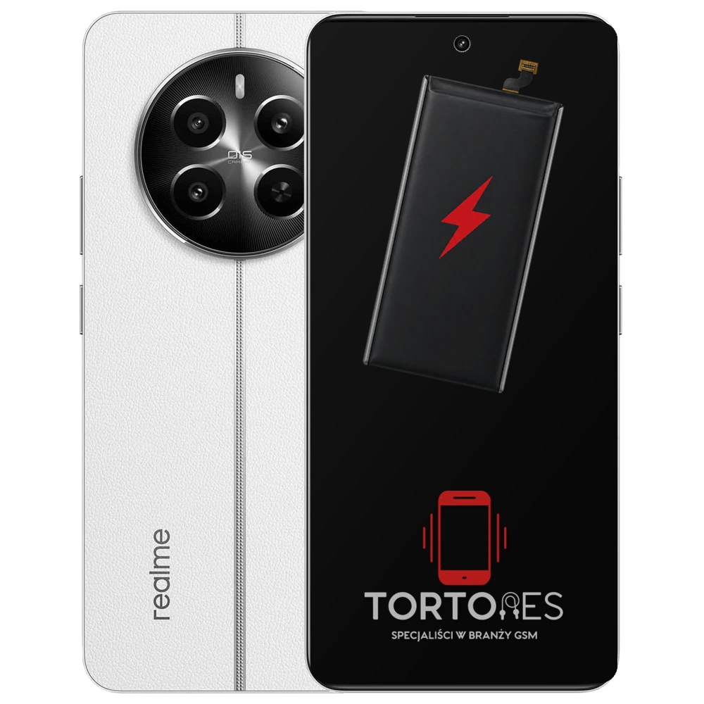 Realme 12+ 5G z ilustracją baterii - wymiana baterii