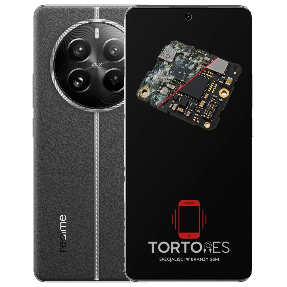 Realme 12 Pro 5G z ilustracją zalania - czyszczenie po zalaniu
