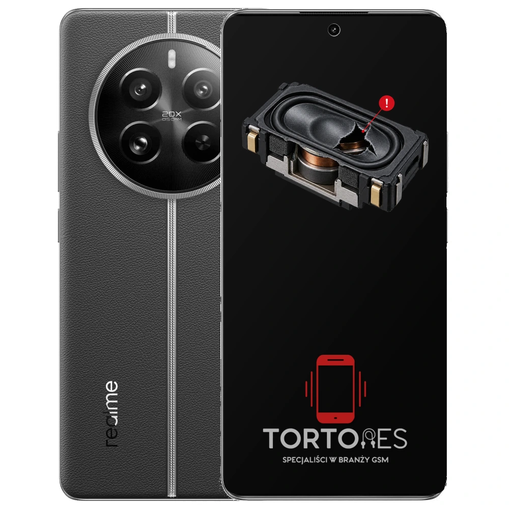 Realme 12 Pro 5G z symbolem głośnika multimedialnego - wymiana głośnika multimedialnego