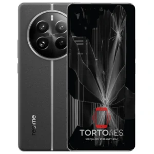 Realme 12 Pro 5G z ilustracją pękniętego wyświetlacza - wymiana zbitego wyświetlacza