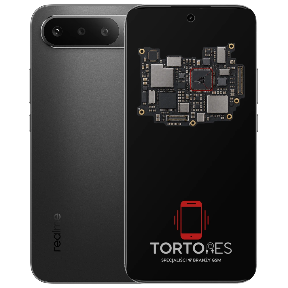 Realme 16 5G z ilustracją płyty głównej - naprawa płyty głównej
