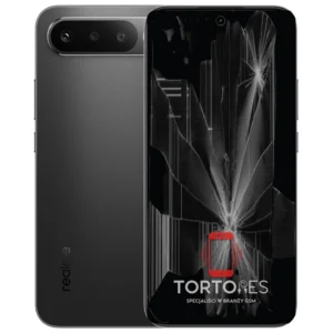 Realme 16 5G z ilustracją pękniętego wyświetlacza - wymiana zbitego wyświetlacza