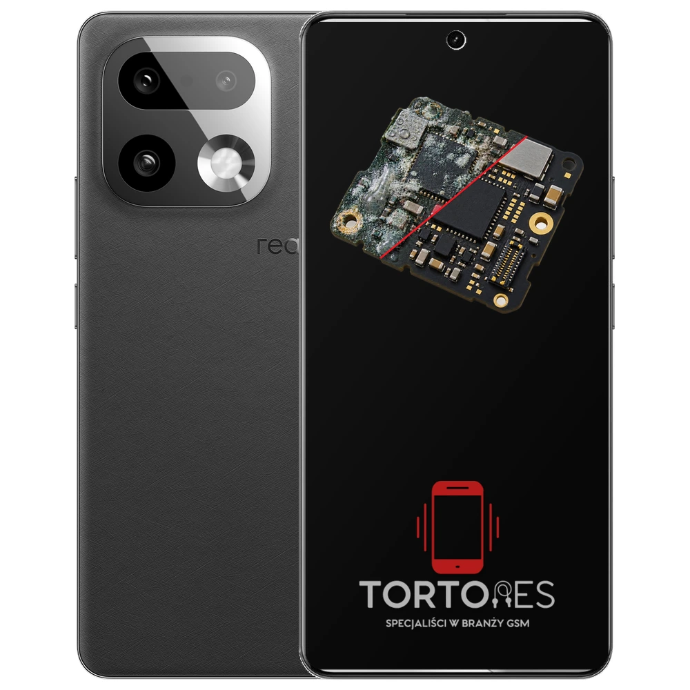 Realme 16 Pro+ 5G z ilustracją zalania - czyszczenie po zalaniu