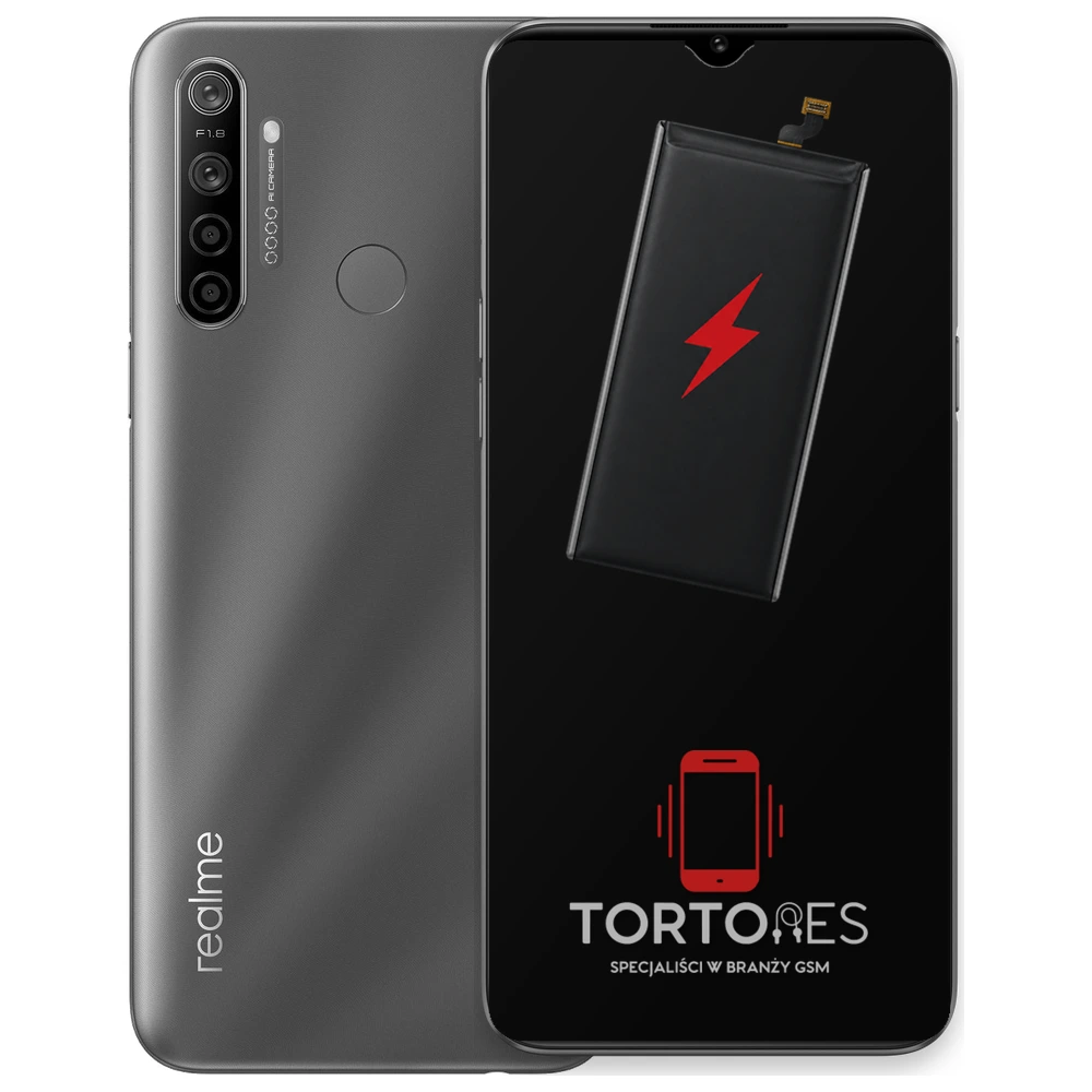 Realme 5i z ilustracją baterii - wymiana baterii