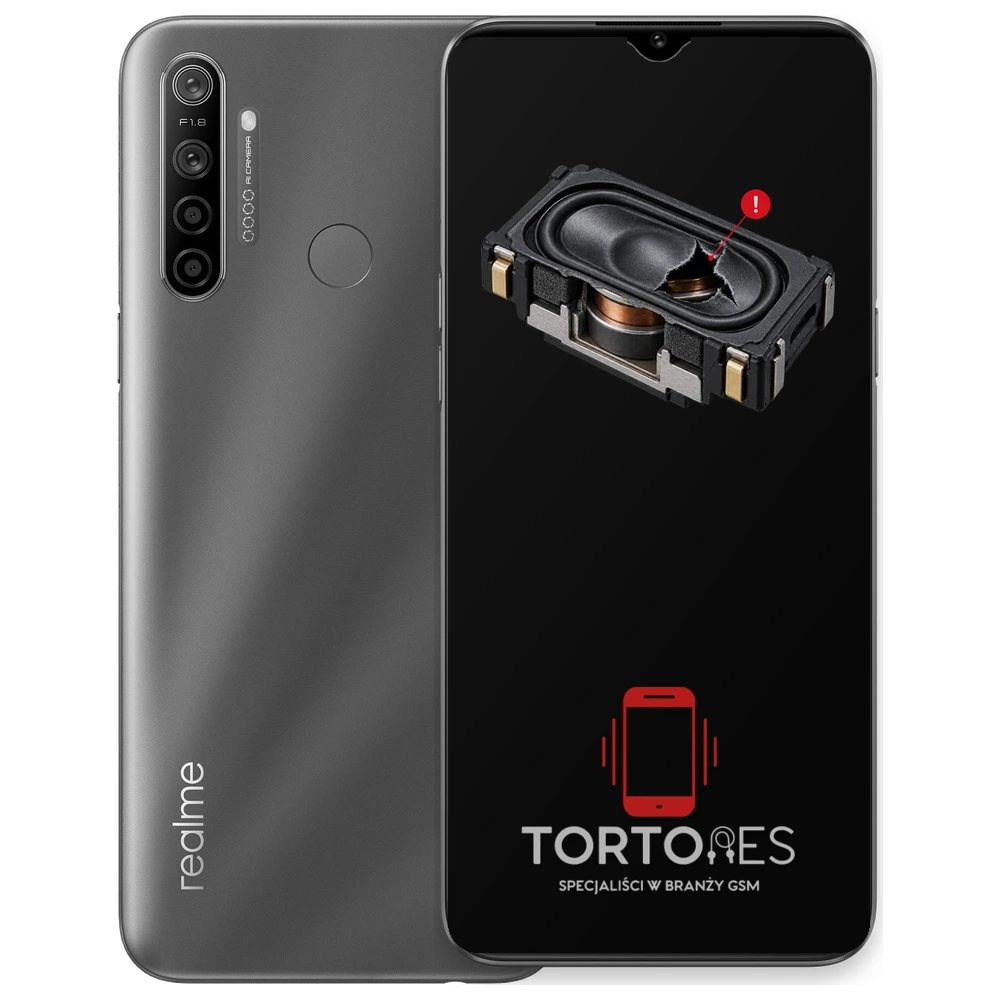 Realme 5i z symbolem głośnika multimedialnego - wymiana głośnika multimedialnego