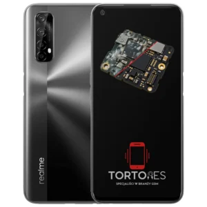 Realme 7 5G z ilustracją zalania - czyszczenie po zalaniu