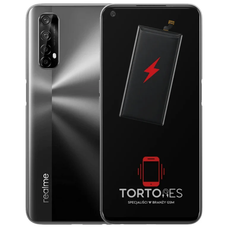 Realme 7 5G z ilustracją baterii - wymiana baterii
