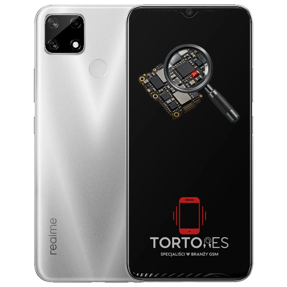 Realme 7i (EU) z symbolem diagnostyki - diagnoza telefonu