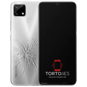 Realme 7i (EU) z ilustracją pękniętej tylnej klapki - wymiana zbitej klapki
