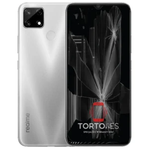 Realme 7i (EU) z ilustracją pękniętego wyświetlacza - wymiana zbitego wyświetlacza