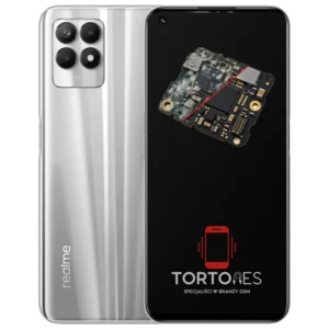 Realme 8i z ilustracją zalania - czyszczenie po zalaniu