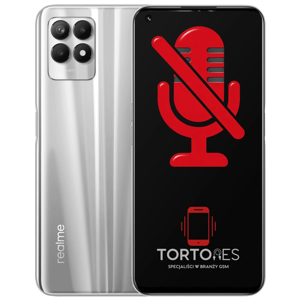 Realme 8i z symbolem mikrofonu - naprawa mikrofonu