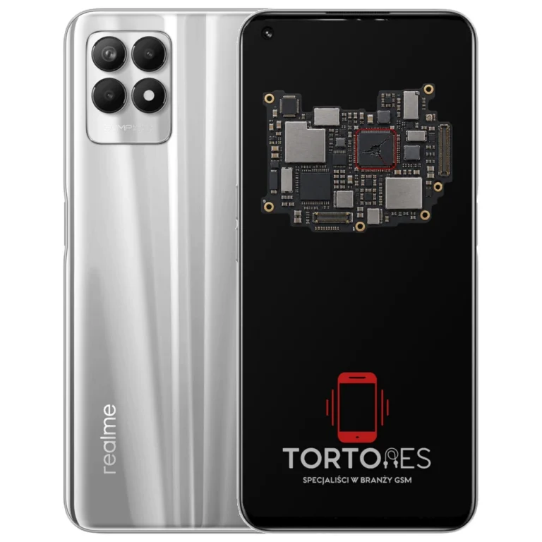 Realme 8i z ilustracją płyty głównej - naprawa płyty głównej