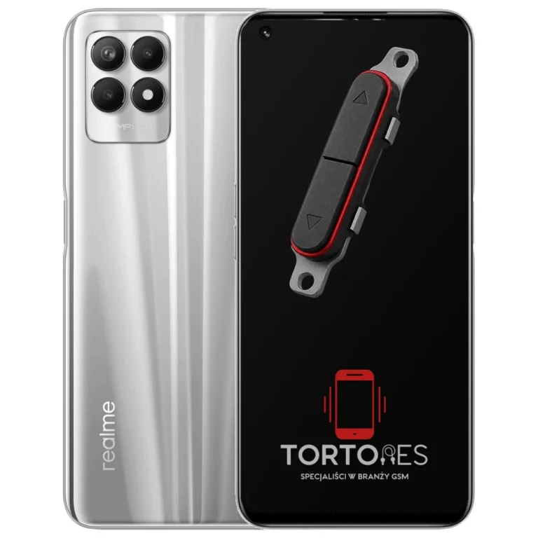 Realme 8i z symbolem przycisków - naprawa przycisków włączania i głośności