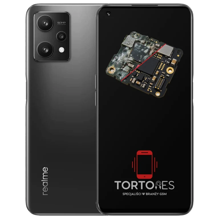 Realme 9 5G (EU) z ilustracją zalania - czyszczenie po zalaniu