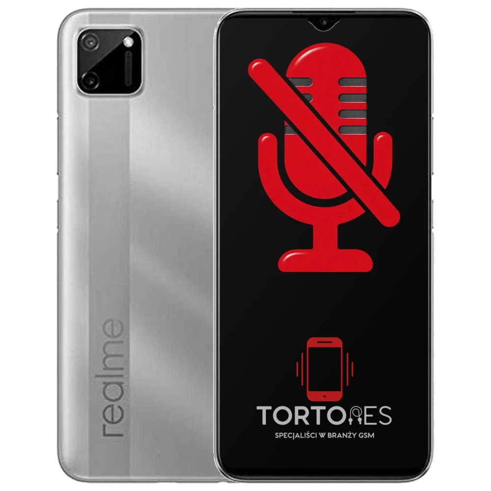 Realme C11 (2020) z symbolem mikrofonu - naprawa mikrofonu