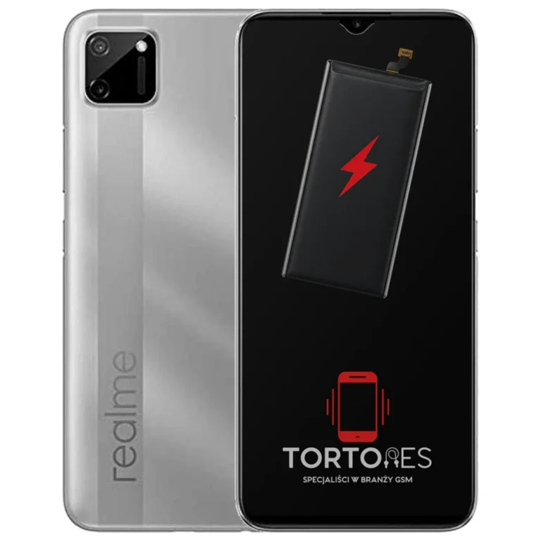 Realme C11 (2020) z ilustracją baterii - wymiana baterii