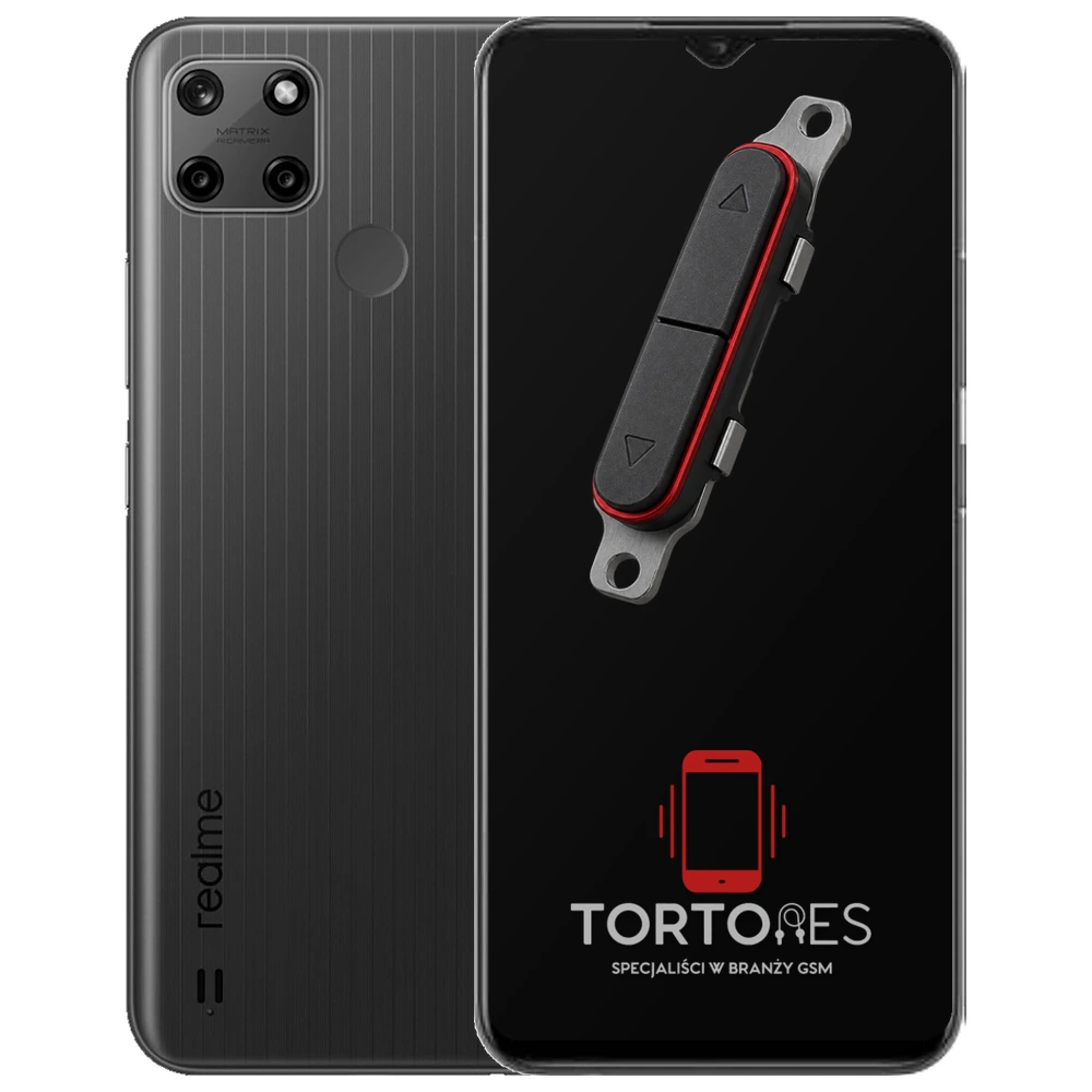 Realme C25Y z symbolem przycisków - naprawa przycisków włączania i głośności