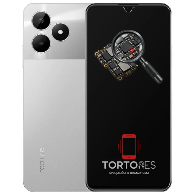 Realme C51 z symbolem diagnostyki - diagnoza telefonu